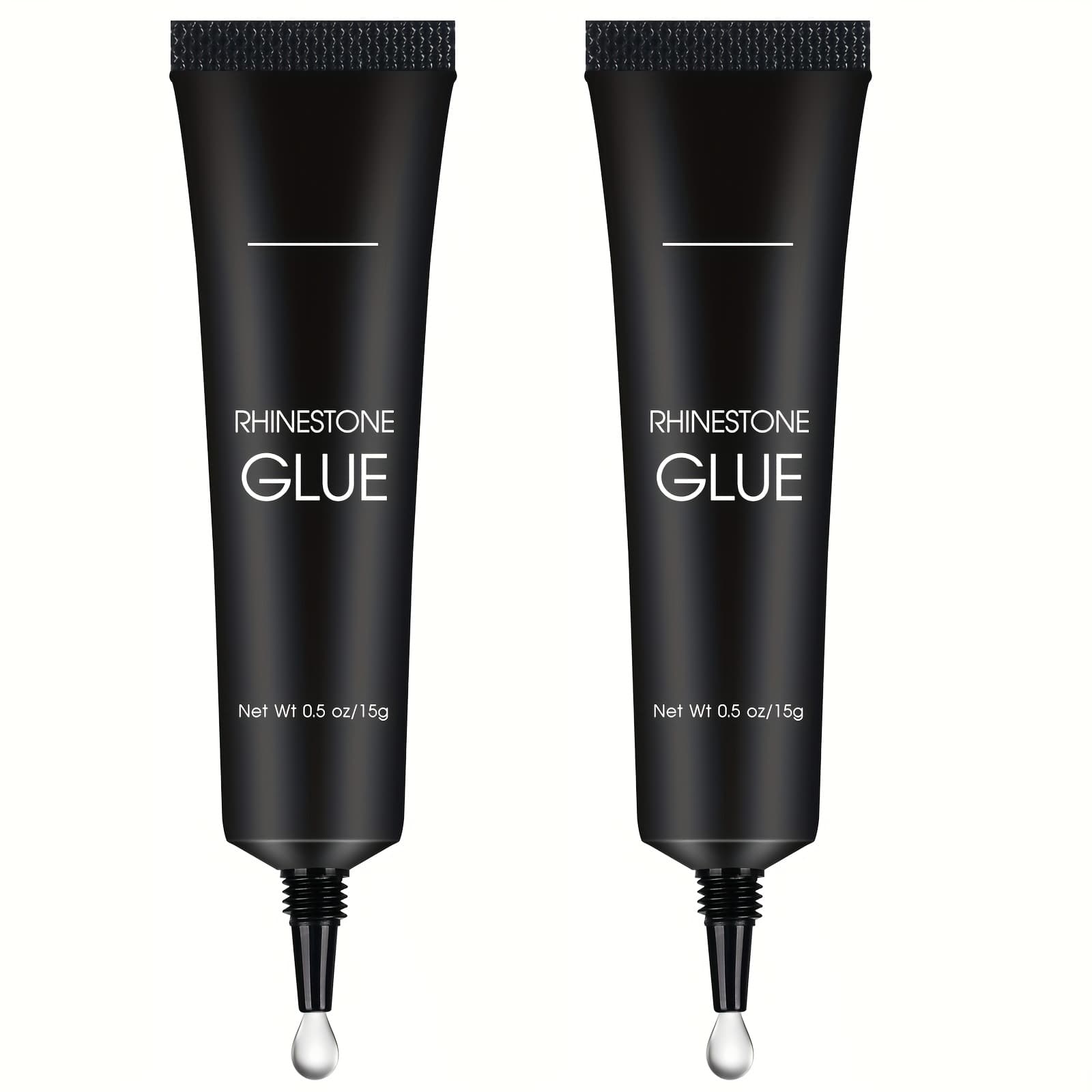 TEMU 15g*2 Super Strong Adhesive Nail Glue Gel - Alcohol Free Formula, 3d Gems And Nail Art, 0.52oz*2 Tube, Nail Adhesive For Nail Diy