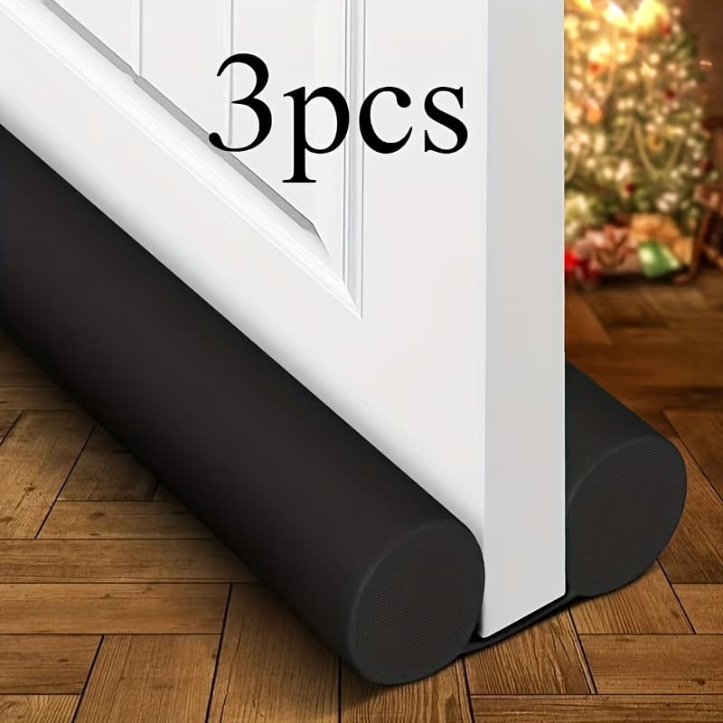 TEMU 3pcs Door Draft Stopper Set, Windproof Door Bottom Seal, Wind And Rainproof Window Seal, Adjustable Door Sweep