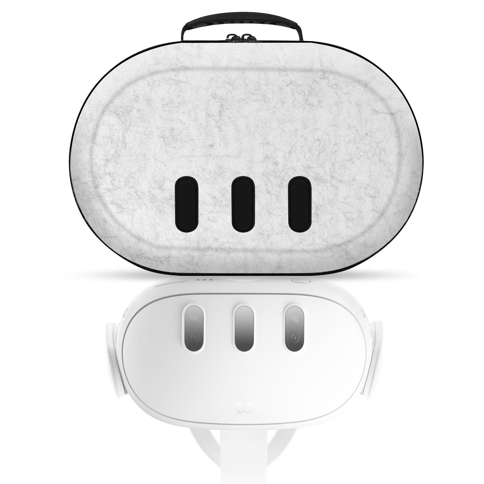 TEMU Durable Carrying Case Designed For For Quest 3/3s And Its Additions, Including /. It Offers Storage For Vr Equipment, Elite Head Strap, Controllers, Adapter, Aa Batteries