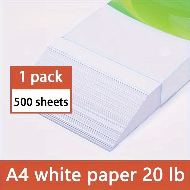 TEMU 500 Sheets Of White Paper, White A4 Printer Paper, Copy Paper; Suitable For /school; Used For Painting, Art Craft (8.5 X 11 Inches)