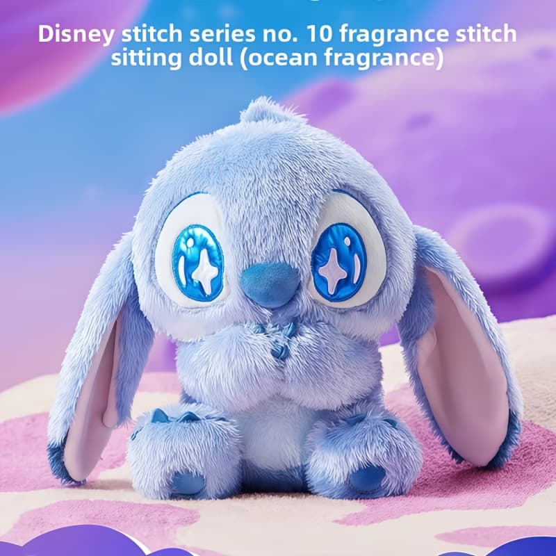 TEMU Miniso 1pc - Stitch Scented Sitting Plush Toy, Ocean Scent, Soft And Cute, Warm And , Thoughtful Companionship, Perfect Birthday Gift, Valentine's Day Gift, Easter Gift