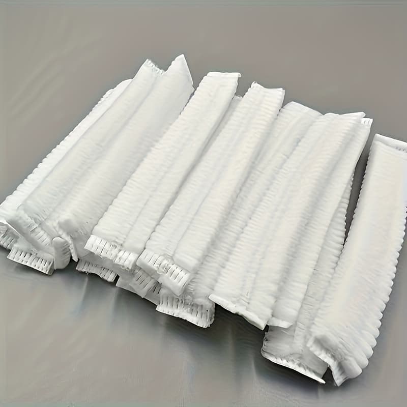 TEMU Pack Disposable Caps With Elastic - -size-fits- Hair Nets For Hygienic Hair Suitable For Cosmetics, Beauty, Kitchen, Cooking, Hospital, Chef & Use - (100pcs)
