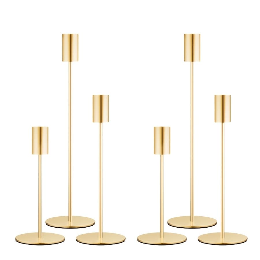 TEMU 6pcs Modern Minimalist Candlesticks - Elegant Table Centerpiece Suitable For Wedding, Party,, Multi- Holder For Dining Table Centerpiece Decoration, Wedding Table Decorations