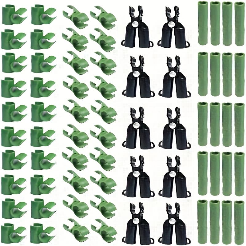 TEMU 50/70pcs Adjustable Plant Trellis Connector Clip Plastic Plant Connector Stakes Garden Plastic Connectors Type A Connecting Clip Suitable For Gardening Metal Steel Plant Support (50pcs, 11 Mm)