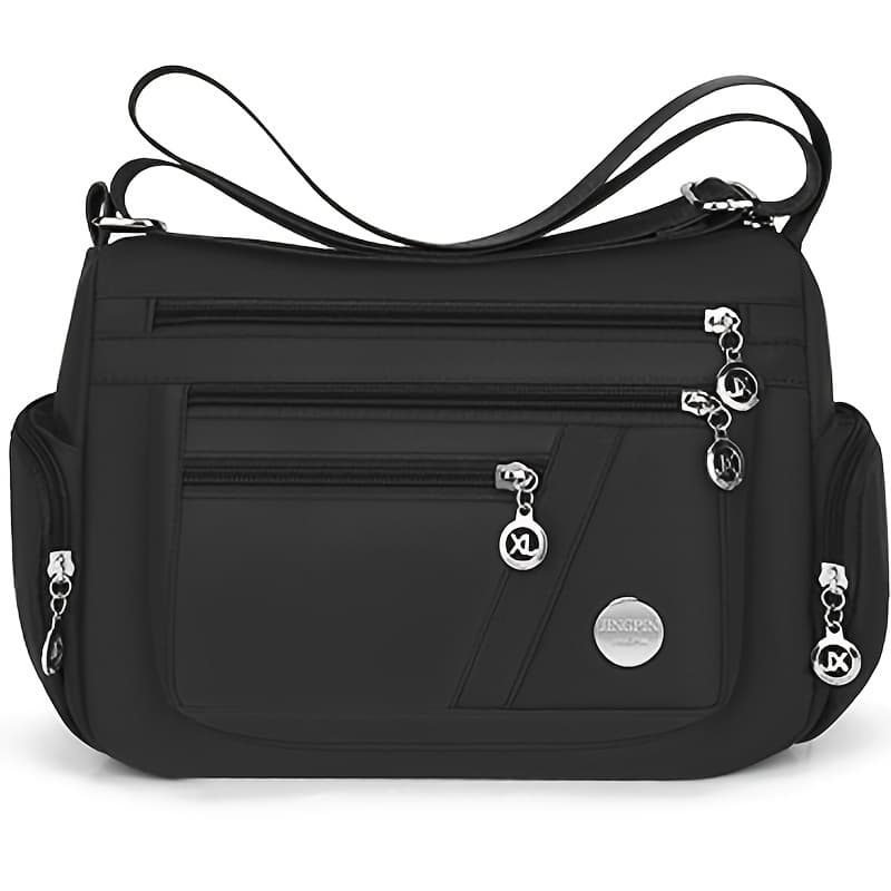 TEMU Lingzhikang Unisex Casual Crossbody Bag - A Spacious Multi-pocket Shoulder Bag With Adjustable Straps, Made From Lightweight And Durable Lining. Version Features Tassel Details