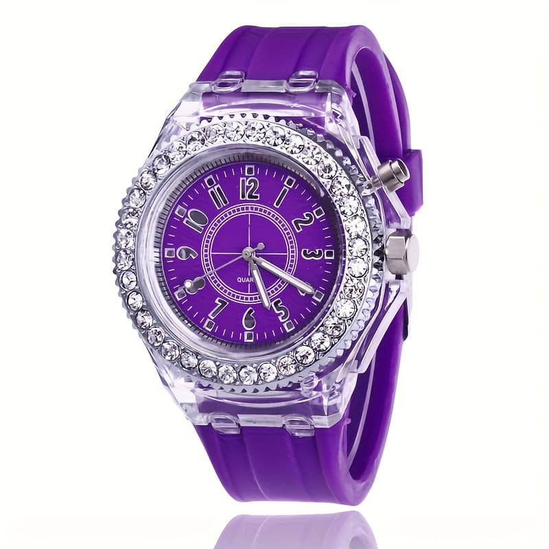 TEMU Luminous Led Fashion Trend Male And Female Student Couple Jelly Quartz Watch Inteligente