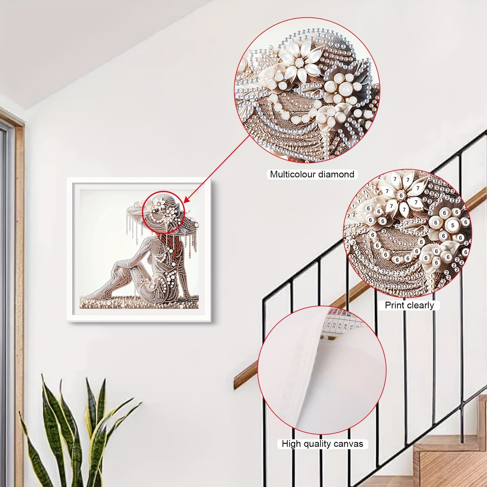 TEMU 1pc Diamond Painting Kit, Special Shaped Crystals, Home Wall Decor Art, Adult Diy Craft, Irregular