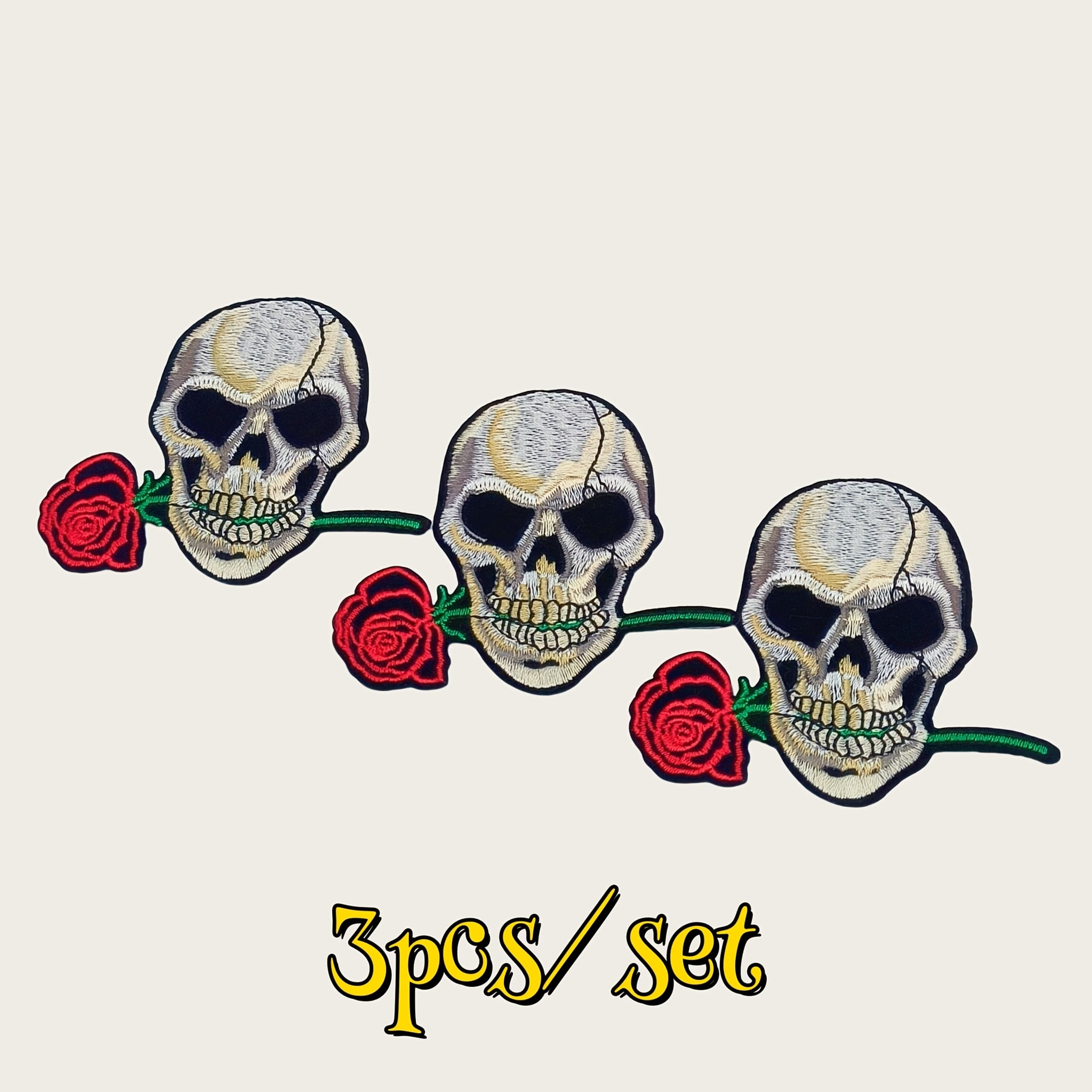 TEMU 3pcs Rose Embroidery Iron-on Patches, Accessories, Sewing Stickers, And Roses, Embroidered , Sew Or Iron On, Clothing Badges