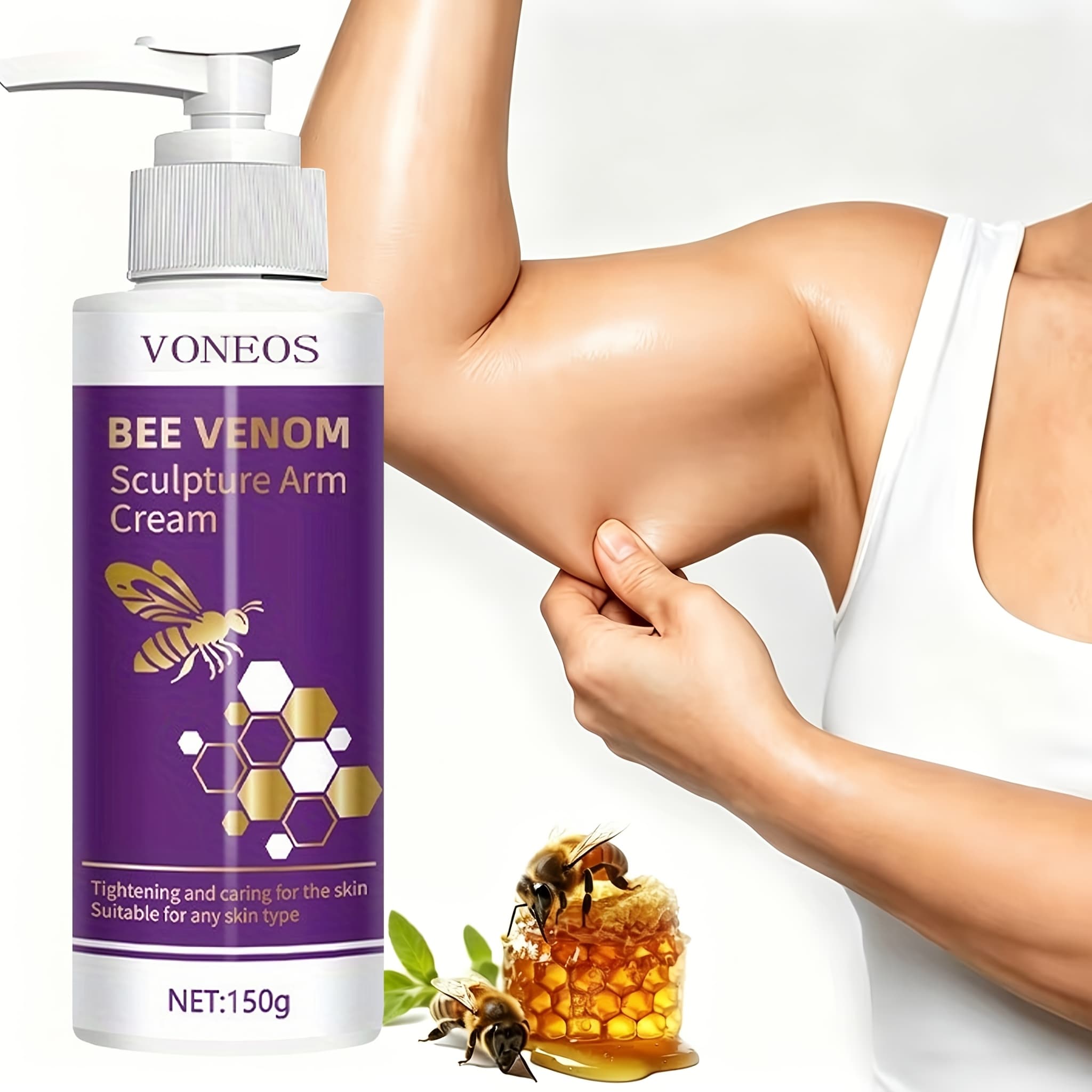 TEMU Bee Venom Firming Body Cream - Deep Moisturizing And Nourishing Skin Care Lotion For , Belly, Thighs, And , Hydrating Body Cream With , Smooth And Care Essential