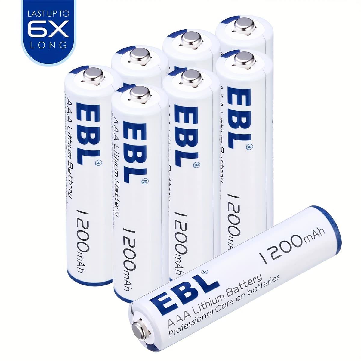 TEMU Ebl Lithium Aaa Battery, 1200mah 1.5v Lithium Iron Aa Batteries For Flashligh Remote Control -non-rechargeable