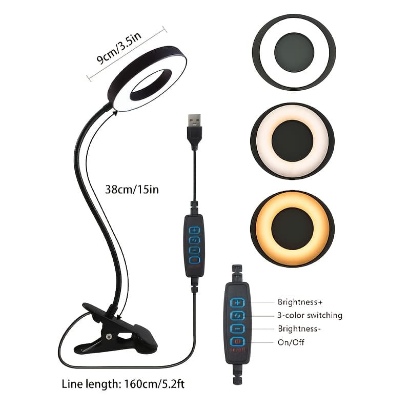 TEMU This Desk Lamp Is Ideal For Reading In A Home Office Setting. It Features 10 Brightness Levels And Is Perfect For Students Who Study Before Bedtime. It Can Be Utilized Office Environment.