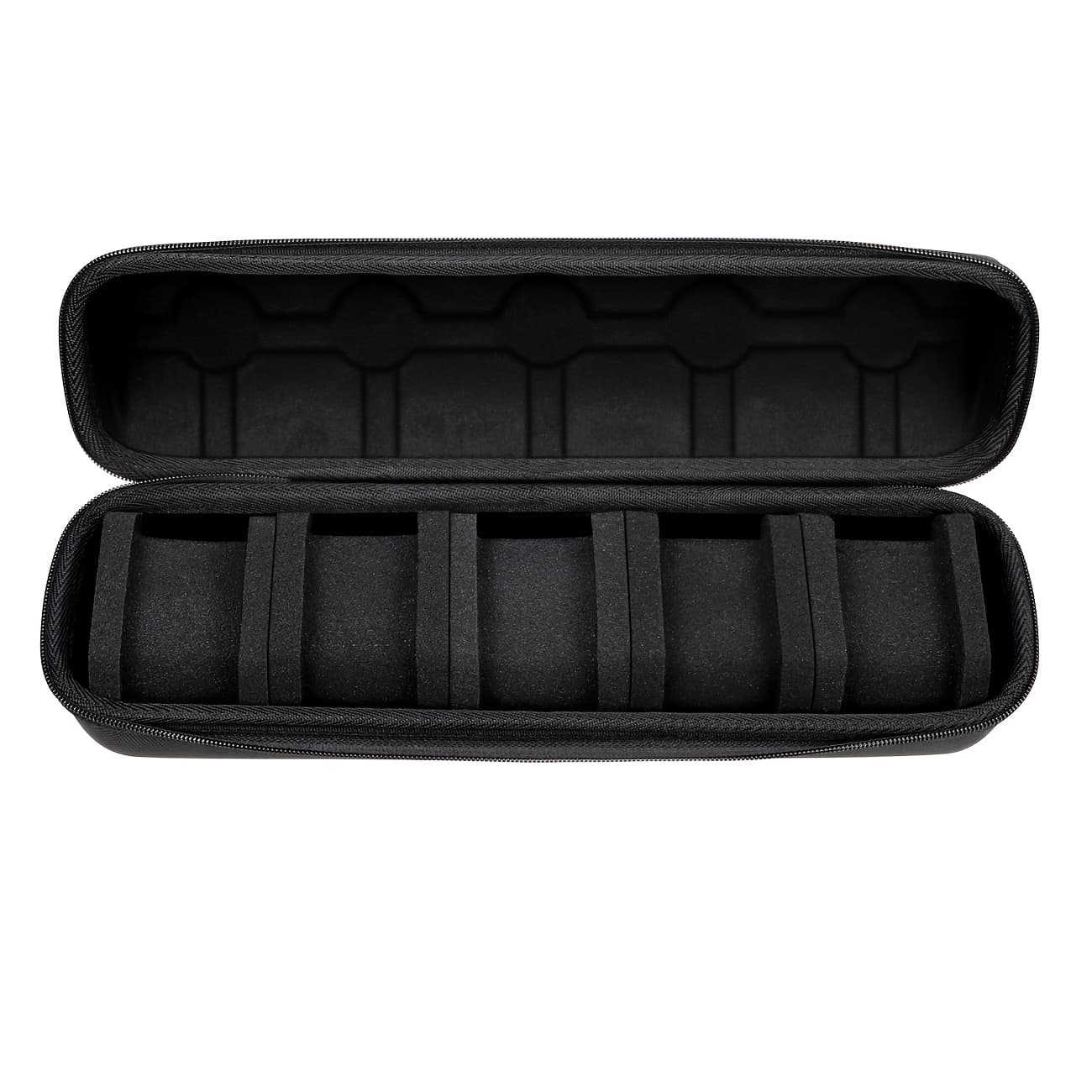 TEMU 5 Slots Watch Travel Box Case, Watch Storage Organizer Box, Hardshell Watch Travel Case For Men And Women's Watches Handbag, With Soft Foam Pillow And Handle