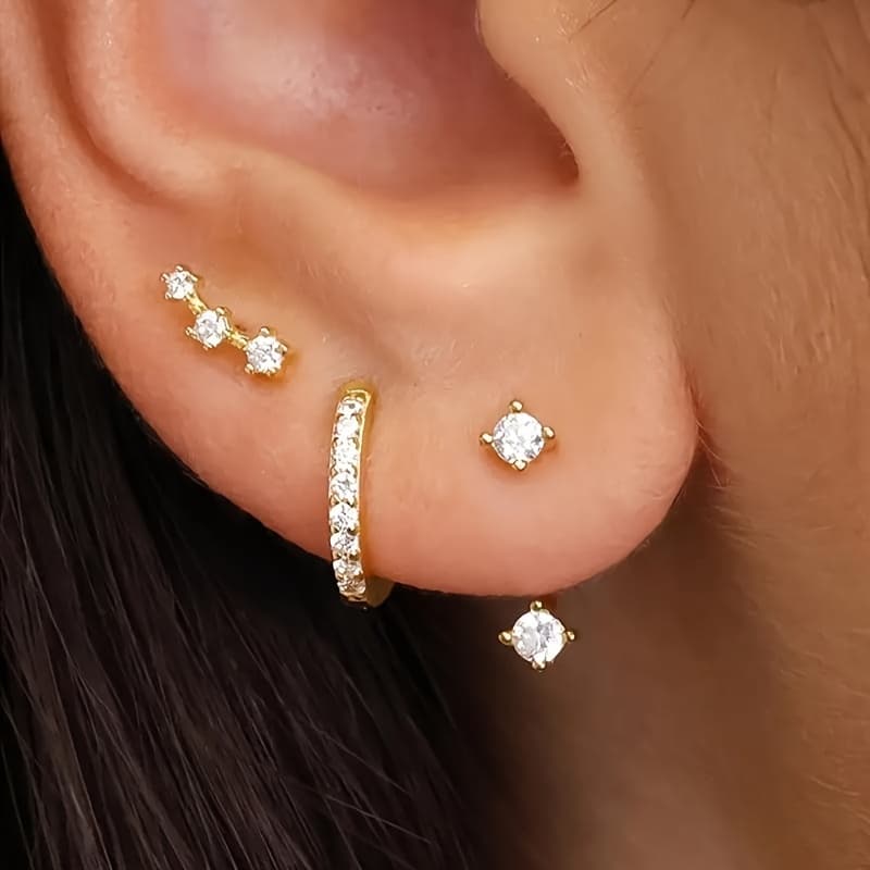 TEMU 3pcs/set Set Zirconia - Accessories For Outfits And Gifting