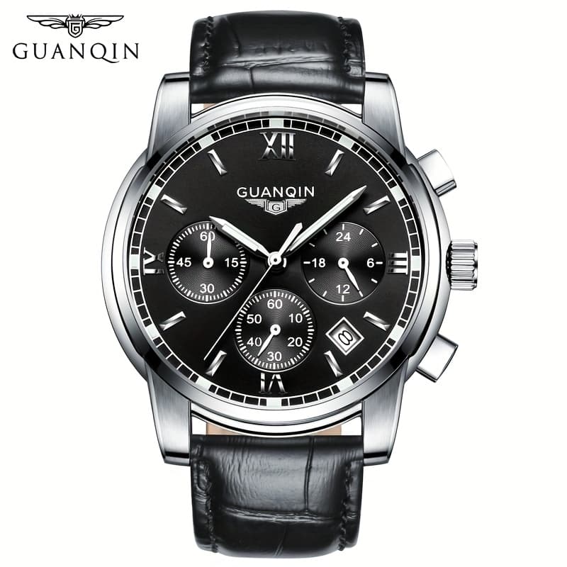 TEMU Mens Watches Chronograph Watch Quartz Watches For Men Men's Wrist Watches Luminous Business Watches With Date Moon Phase