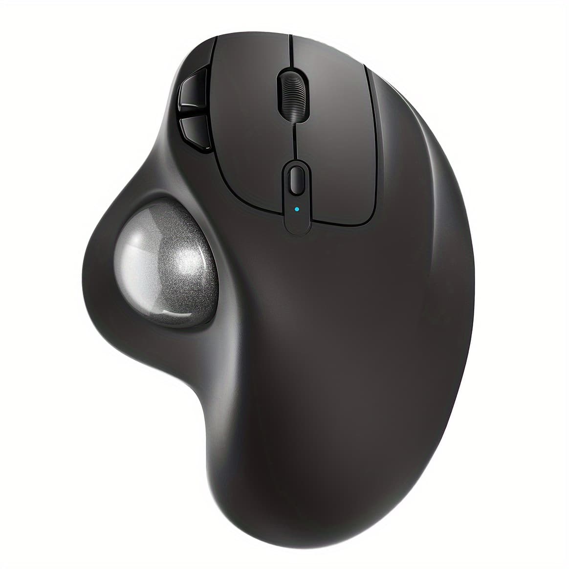 TEMU Wireless Trackball Mouse, Rechargeable Ergonomic, Easy Thumb Control, Precise & Smooth Tracking, 3 Device Connection (wireless Or Usb Receiver), Compatible For Pc, Laptop, , Windows
