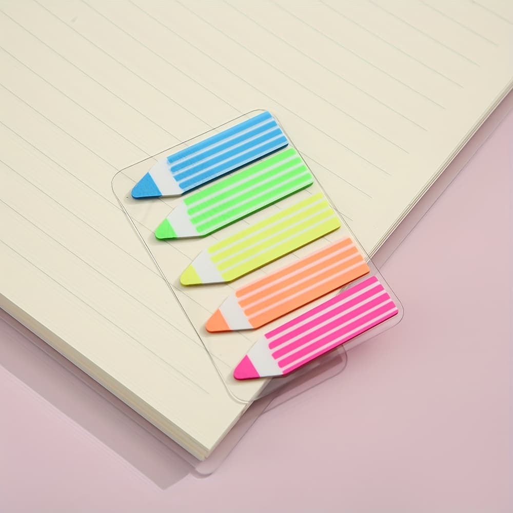 TEMU Colorful Pencil-shaped Sticky Notes, Multifunctional And Decorative For Reminders, Planning, And Organization - A Must-have For Household