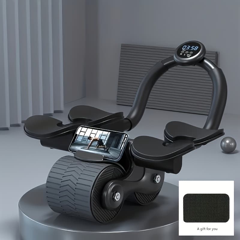 TEMU Ab Roller Wheel, New Ab Roller Wheel Automatic Rebound With 4 Elbow Supports. Automatic Rebound Abdominal Wheel With Timer, Abdominal Exercise Roller, Plank Ab Roller Wheel For Core Trainer