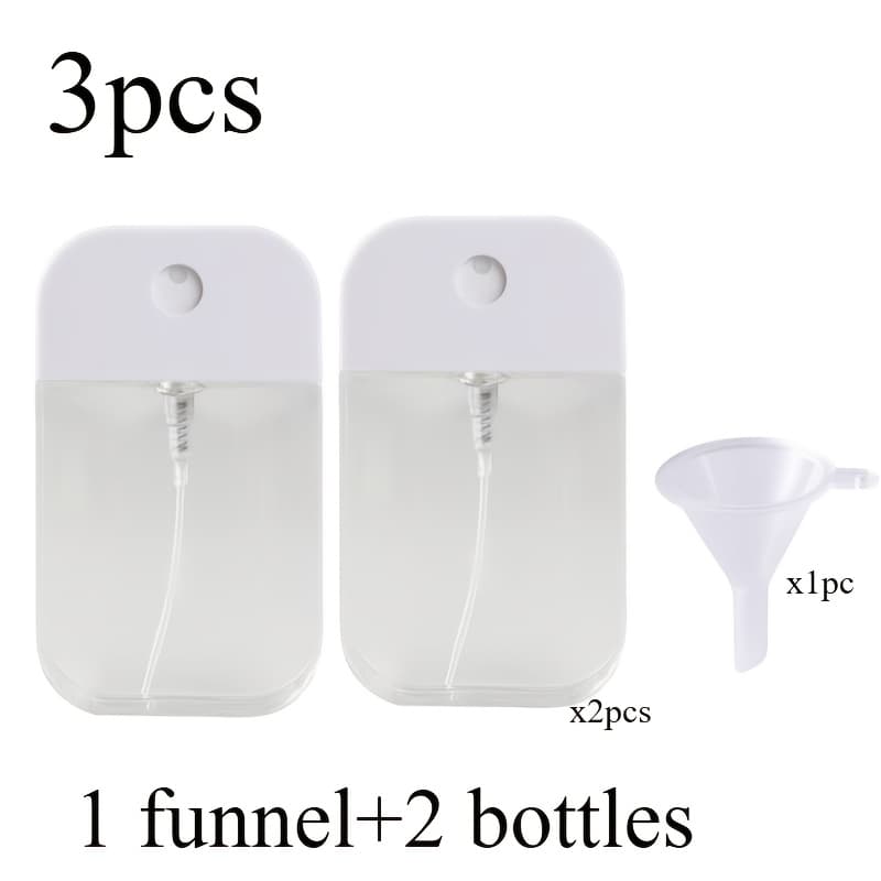 TEMU 3pcs Fine Mist Mini Spray Bottle Transparent Belt Funnel Family Portable Spray Pot