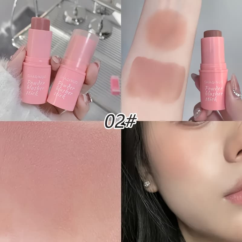 TEMU Low Cream Blush Stick, With Low And Smooth , Waterproof - As The , Color Rouge, And Matte Natural, Valentine's Day Gift Day Gift