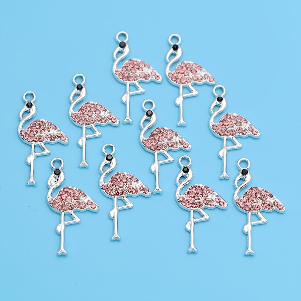 TEMU 10pcs Silvery Color Charms Pendants For Jewelry Making Diy Necklace Bracelet Earrings Key Chain Accessories Valentine's Day Gift