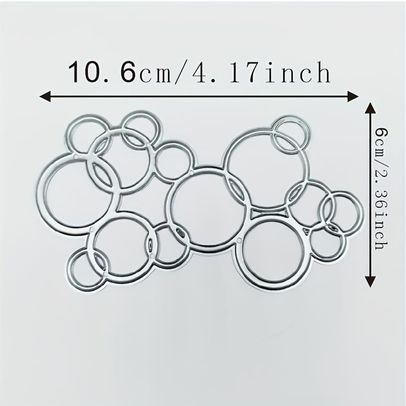 TEMU Silvery Bubble Lace Cutting Dies, Metal Border Embossing Stencils Die Cuts For Paper Decoration Making Card, Die-cut Cartridges, Die-cutting And Embossing, Scrapbooking