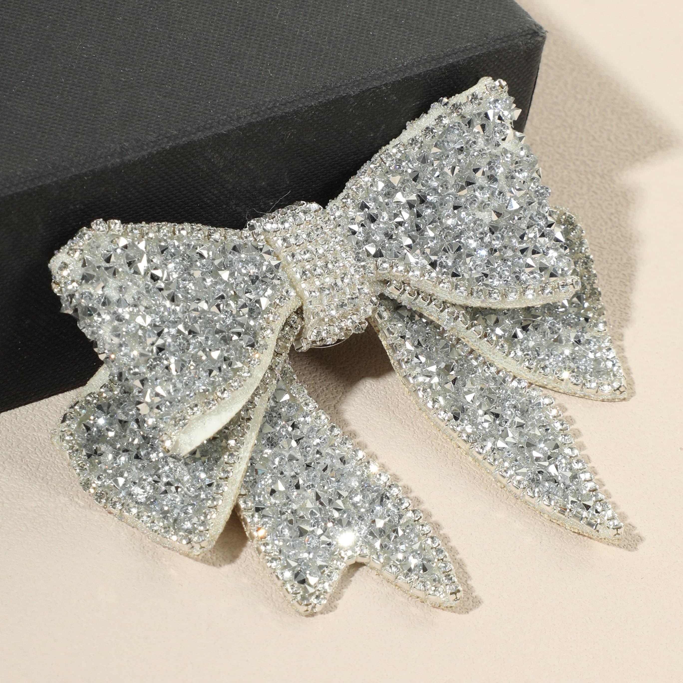 TEMU 1pc Women's Fashion Elegant Double Layer Bow Tie Suitable For Party Occasion Decoration