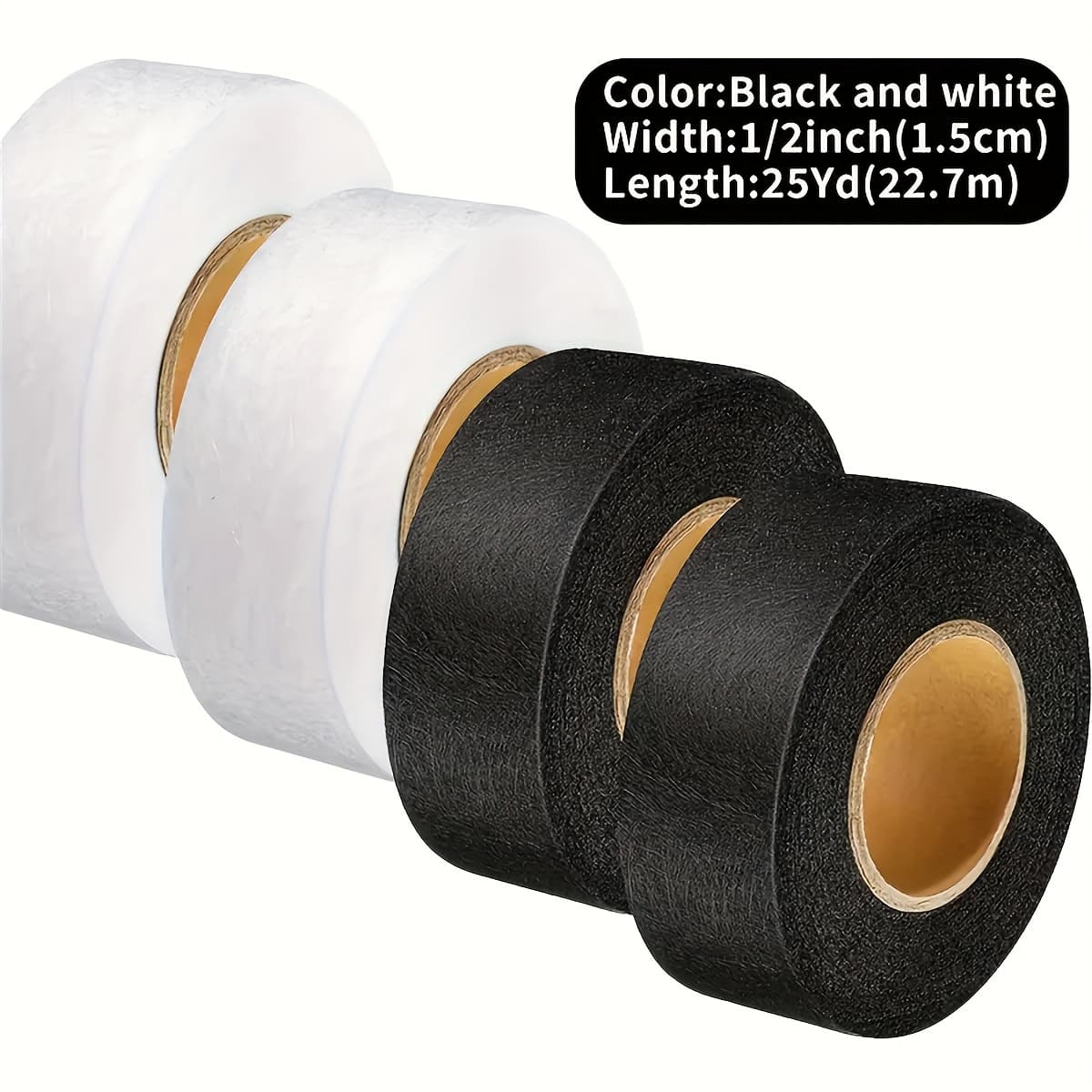 TEMU 4 Rolls Iron On Hemming Tape Fabric Fusing Hemming Tape Wonder Web Adhesive Hemming Tape For Pants