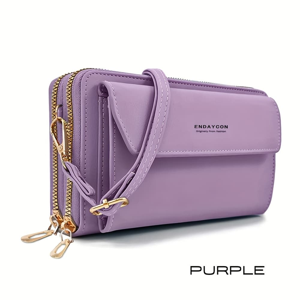 TEMU A Stylish And Multifunctional Mobile Phone Wallet For Women, Featuring A Spacious Design Suitable For Outdoor Shopping And Travel, With A Double-layer Zippered Card Holder