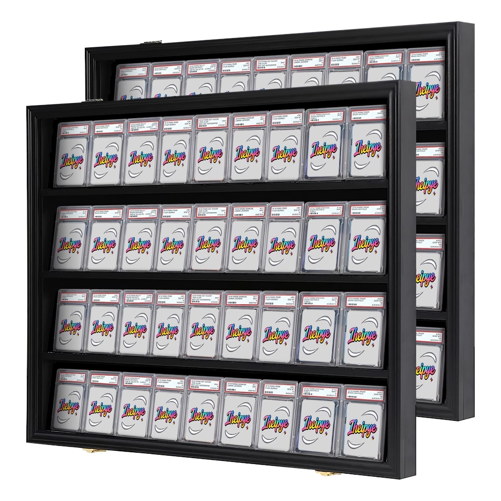 TEMU 36 Graded Sports Card Display Case - Baseball Card Display Case Lockable - Display, Wall Display Frame For Basketball Football Hockey Trading Cards With Uv Protection Acrylic