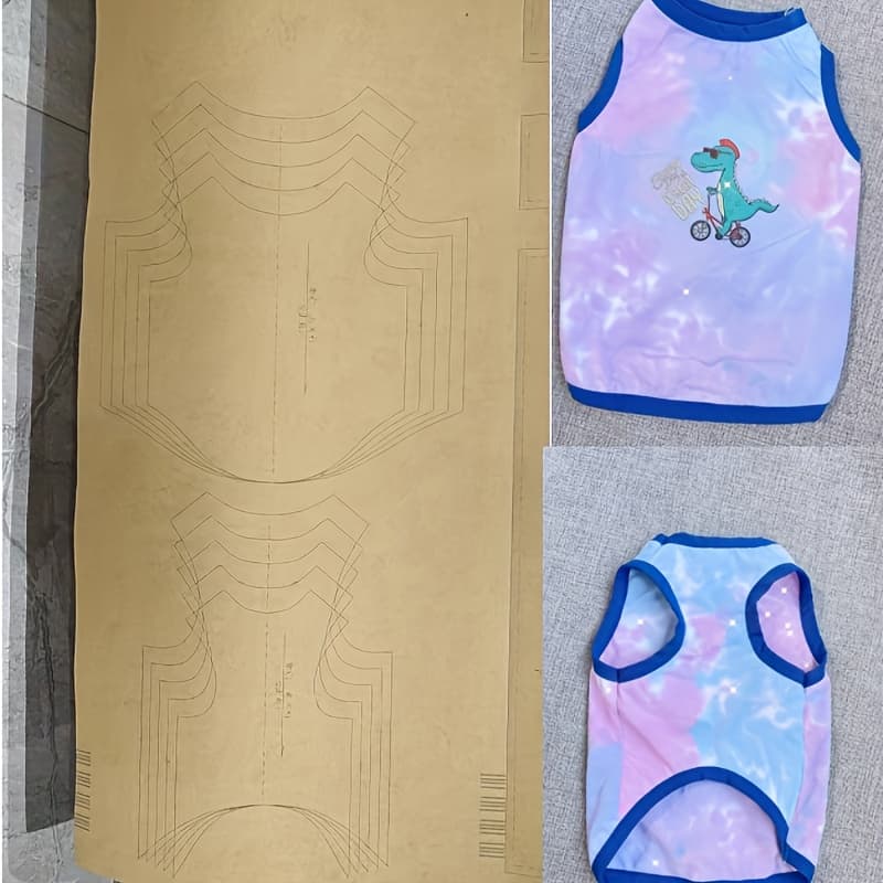 TEMU Pet Vest Sewing Pattern, 1:1 Pet Clothing Sewing Pattern, Suitable For Beginners And Sewing Enthusiasts, Clothing Making Template, Handmade Clothing Sewing Pattern, Paper, 5 Sizes Xs-xl