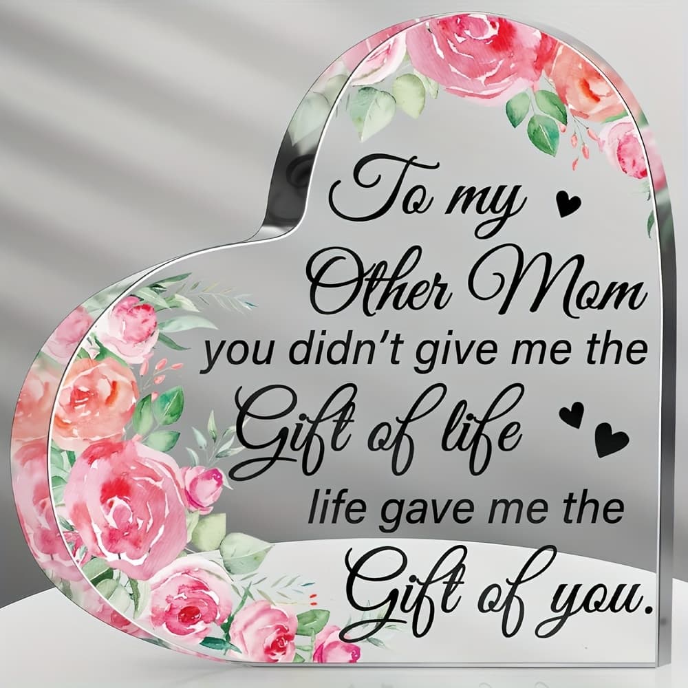 TEMU [2d Flat] [2d Flat] Acrylic Design/pattern For Gifts To Mom, Dad, Mother-in-law, And Heart Plaque For Expressing Gratitude On Birthdays
