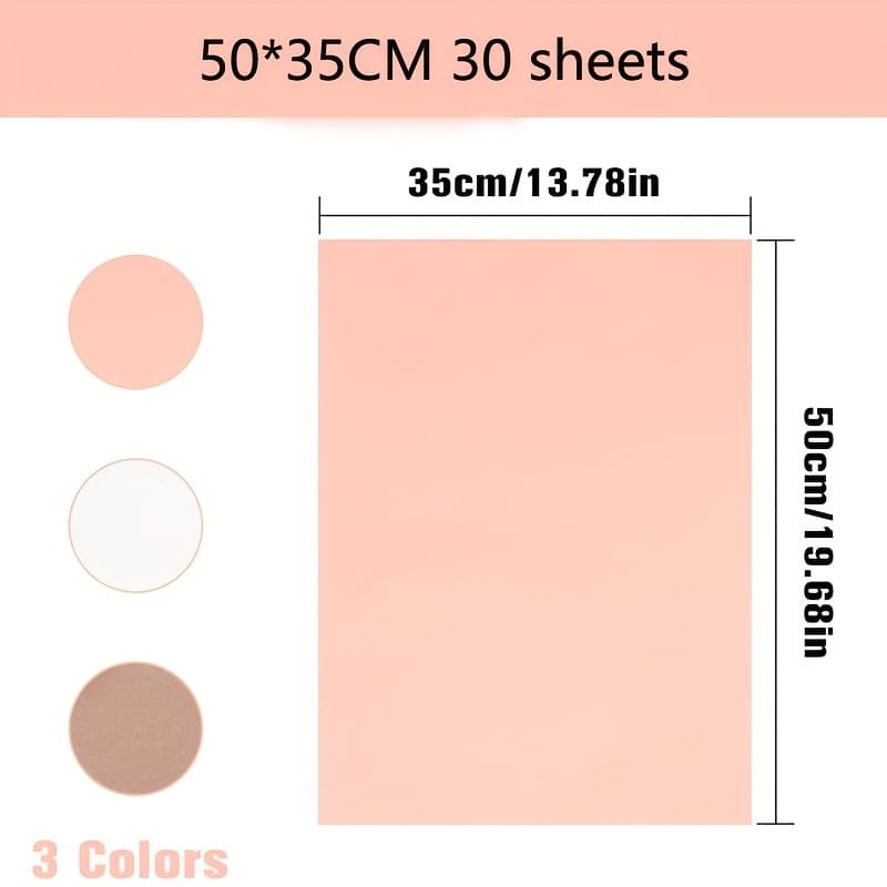 TEMU 50 X 35 Cm Of Pink And White And Rose Paper Set Combination, Gift Wrapping Paper Valentine's Day Wedding Baby Christening Easter Gift Packaging