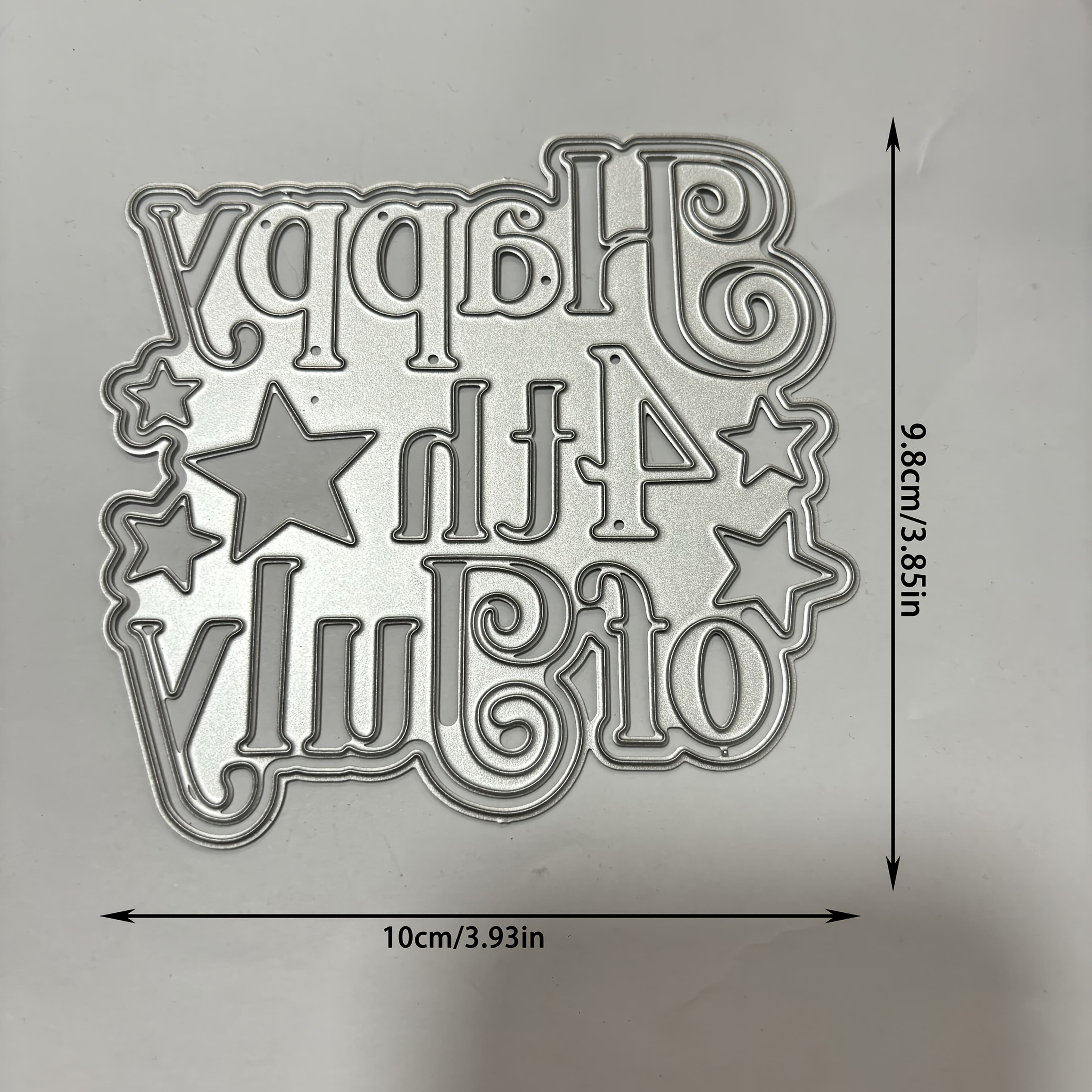 TEMU Happy Metal Cutting Stencil Set For Scrapbooking, Diy Cardstock Craft Embellishments, Decorative Embossing And Home Tools.
