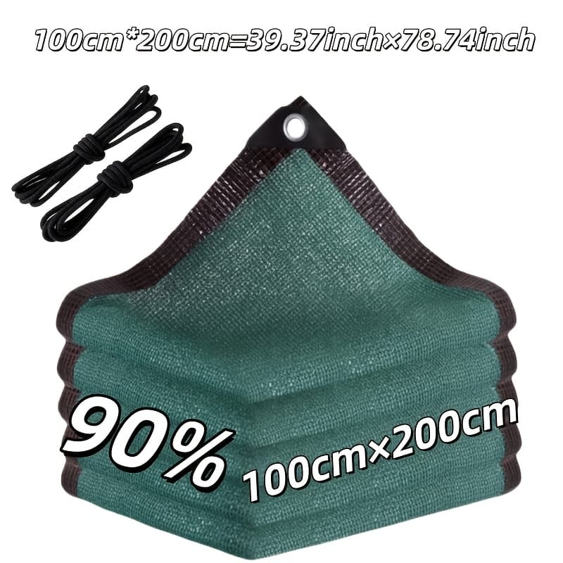 TEMU 90% Shading Reusable Privacy Fence Cover - High Quality Pe Vinyl With Metal Buttonholes And 6-wire Reinforced Edges, Dark Green For Patio Pergolas, Outdoor Fences