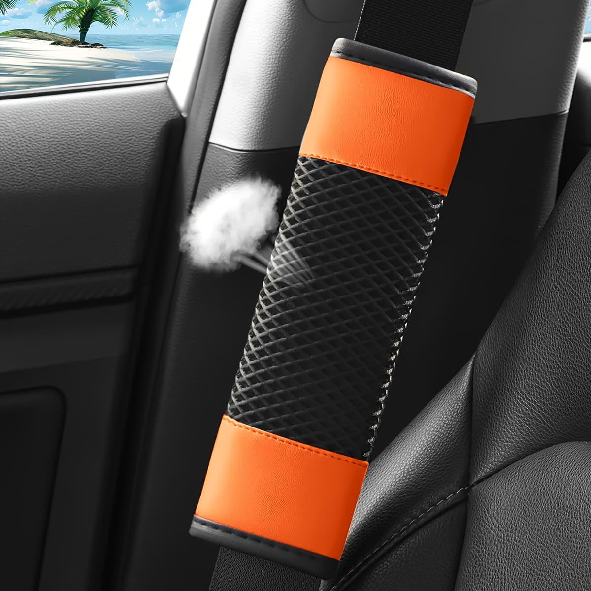 TEMU Mesh Viscose Car Seat Belt Shoulder Protector, Fashionable Breathable, Comfortable Non-slip Unisex Seat Belt Protector For All