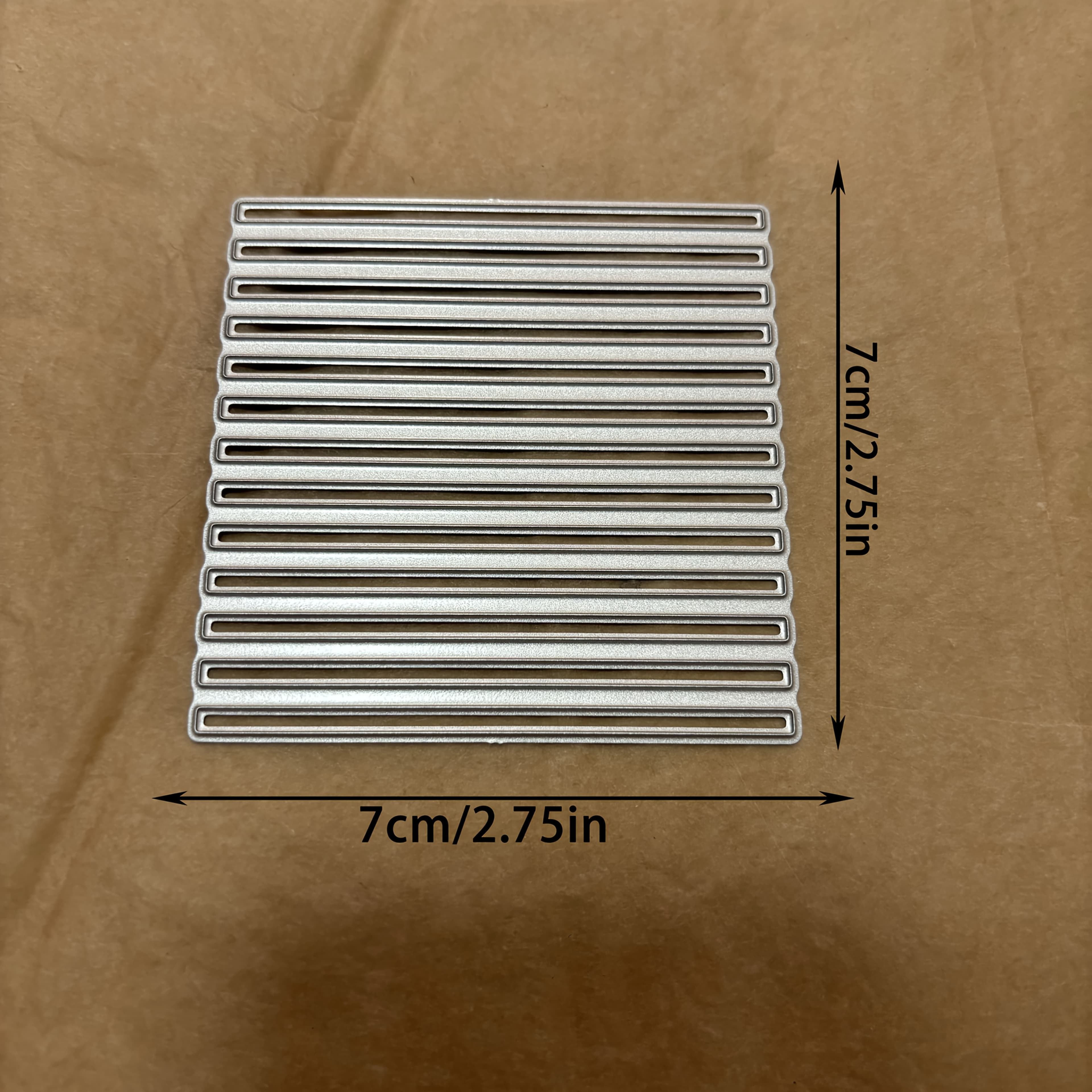 TEMU A Rectangular Cutting Die Made Of Silver-, Ideal For Photo Album Creation, Card Making, Relief Crafts, And Decorating Photo Albums. This Metal Die Features A Border Design