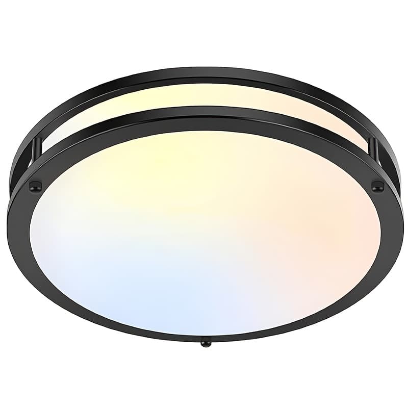 TEMU 36w Led Flush Mount Ceiling Light Fixture, 13inch Led Ceiling Light 3600lm, Modern Black Ceiling Light 2700k/3000k/4000k/5000k/6500k , Dimmable Ceiling Lamp For Living Room Kitchen, 1 Pack