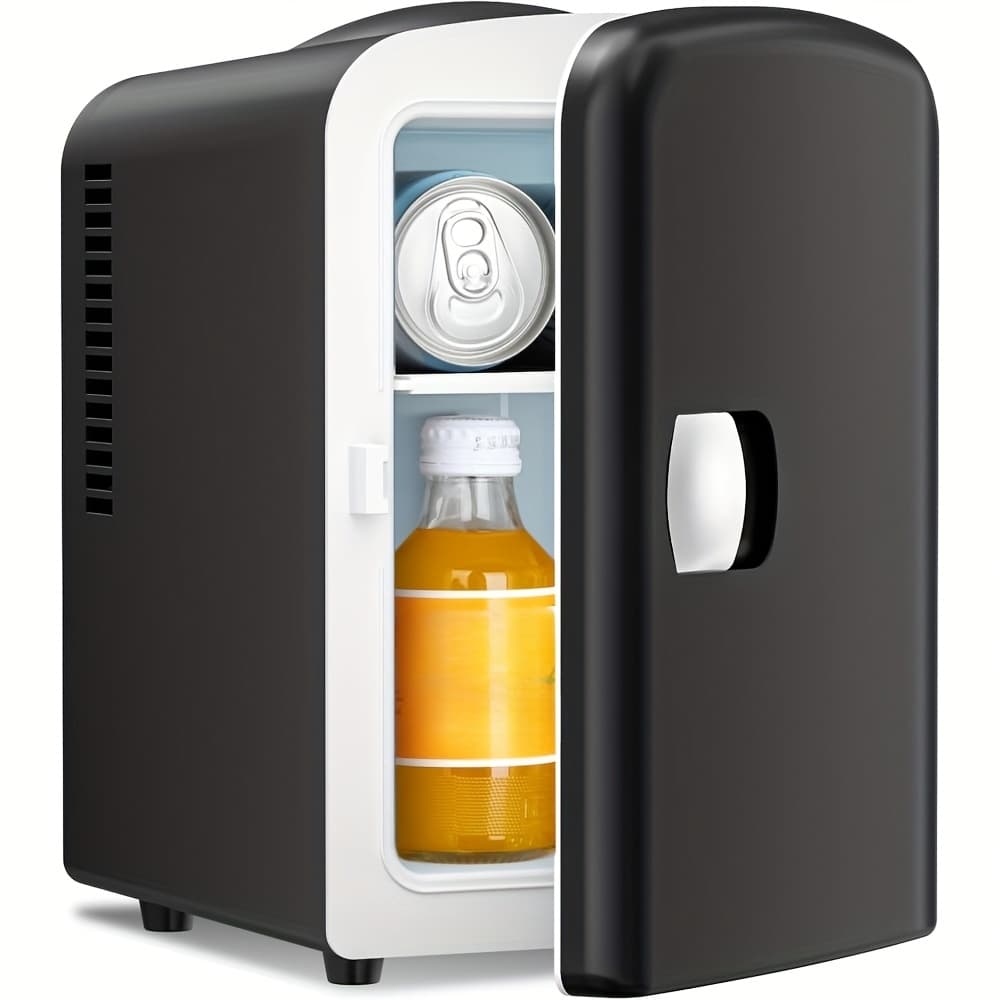 TEMU 3.1 Cu.ft/ 4 Litre Fridge, With Freezer, With 2 Doors, Mini Fridge With Adjustable Removable Glass Shelves For Bedroom, Office, Kitchendorm Or Apartment