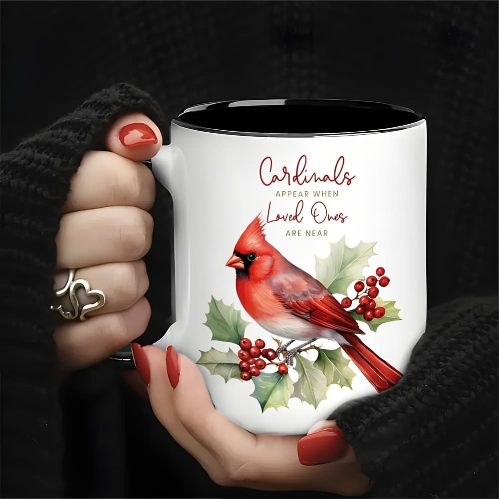 TEMU 11oz Double-sided Ceramic Mug - Insulated, Dishwasher Safe, Perfect For Tea & Water | Ideal New Year, Valentine's Day, Easter, Birthday & Holiday Gift For , Family, | Home, Office & Outdoor Use