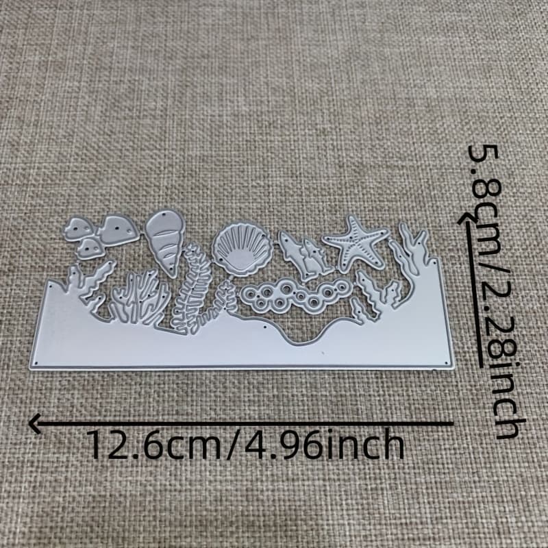TEMU A Metal Cutting Die - Suitable For Enthusiasts To Make Ocean-themed Greeting Cards, Decorations & Journal Elements