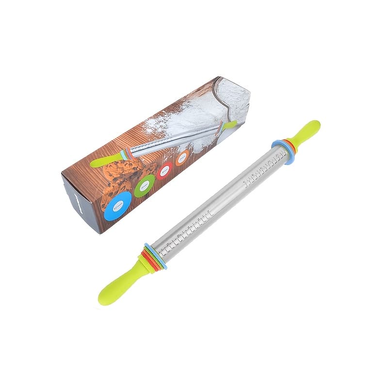 TEMU 17 Inch 430 Adjustable Thickness Rolling Pin Flour Stick