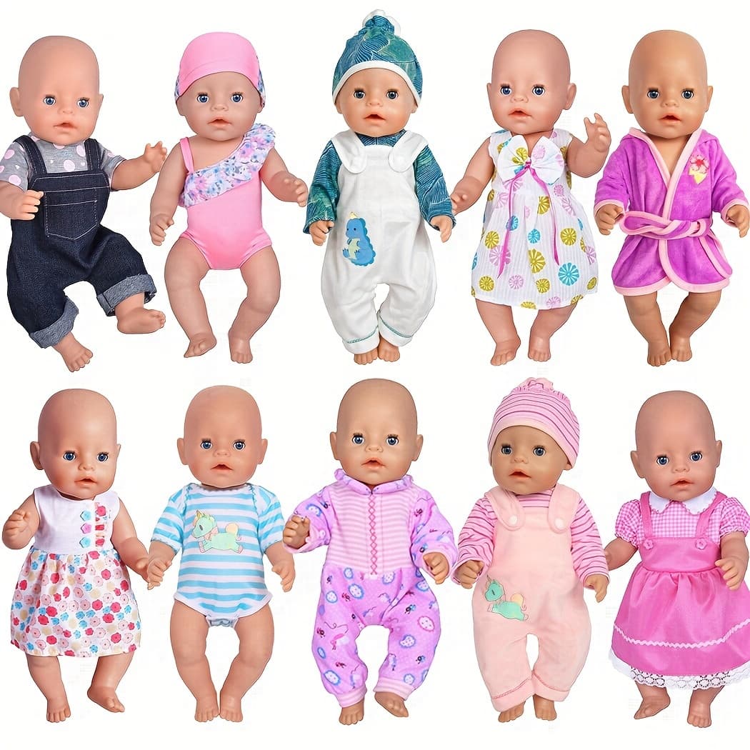 TEMU 10 Sets Of 14-16 Inch Dolls Clothes, 18 Inch Doll Not Included, Female Doll Clothes, Lingerie For Fashion Doll, Accessories For Dolls, Doll Underwear, Fashion Doll Accessories