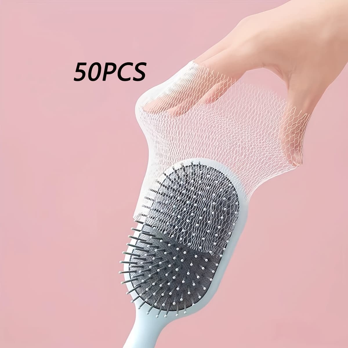 TEMU 50pcs Comb Cleaning Mesh, Air Cushion Comb, Air Bladder Curling Comb Cleaning Tool, Cylindrical Comb Cleaning Mesh