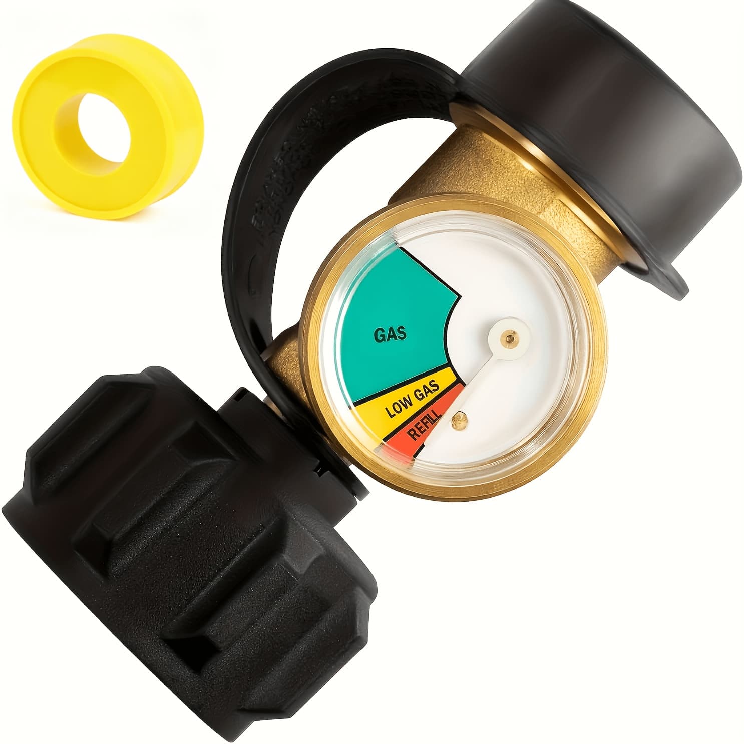 TEMU Propane Tank Gauge Level Indicator Leak Detector For 5lb-40lb Propane Tanks, Universal For Bbq Gas Grill, Cylinder, Rv , And More Appliances, Type 1 Connection, 1pack/2pack