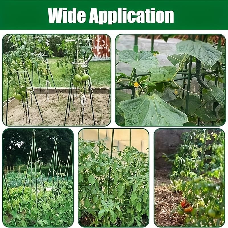 TEMU 25 Pack Garden Stakes 48 Inches Steel Plant Stakes