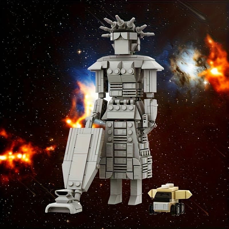 TEMU Mega Maid Creative Building Set, Space Movie Car Robot Model Kit, Desktop Decor, , Spaceballs, Perfect Gift For Christmas & Easter& Halloween&thanksgiving