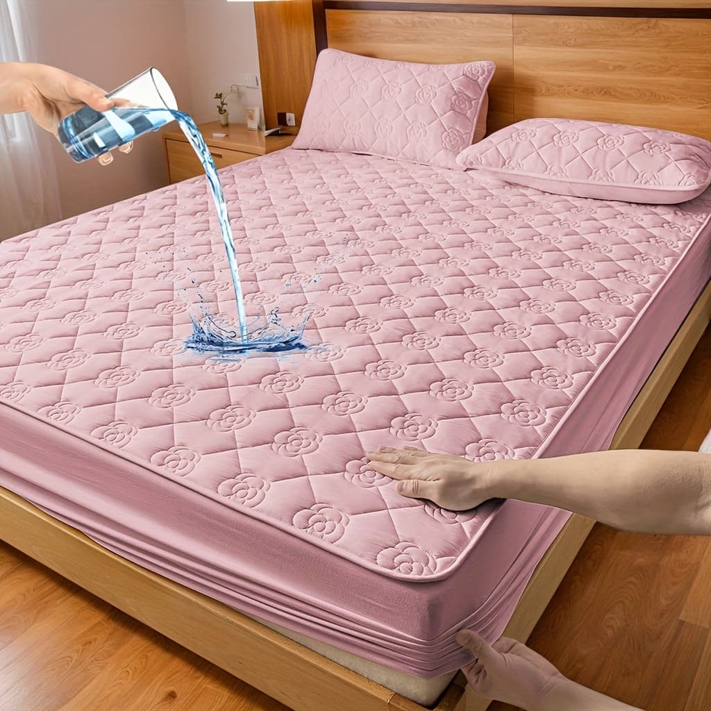 TEMU 1pc White Bed Sheet With Breathable Mattress Protection Cover (pillowcase Not Included) | Suitable For Bedrooms, Guest Rooms, Hotels | Single/double/queen Size