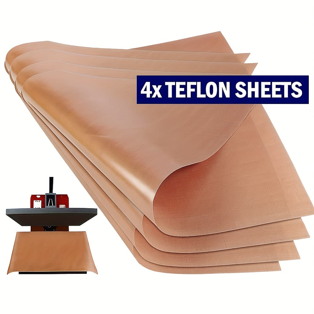 TEMU [ Sheets] 4-pack Of , Reusable Sheets For Sublimation - 12" X 16" (30 X 40cm) | High Heat-resistant Ptfe Sheets For Heat Press Transfers - An For Heat Press Protection Mats