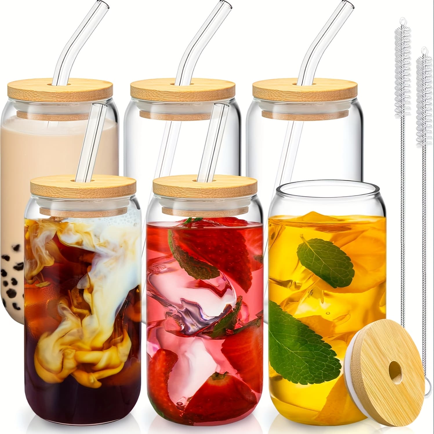 TEMU 4/6/8 18.6oz/550ml Cups, Cute Cups, Suitable For , Bubble Tea, Ideal Gift , Suitable For Weddings, Parties, Halloween, Christmas Gifts, Coffee Cup Sets, Gift Cups, Gifts, Party Glass Cups