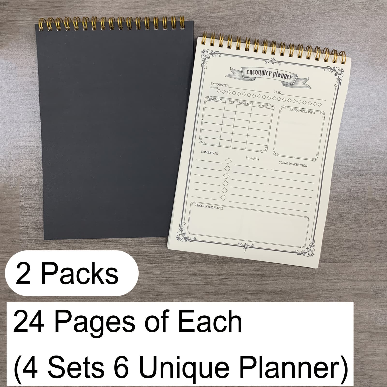 TEMU Total 48 Page Dm Planner, Sheet, Location Guide, Quest , For Role Playing Games, 6 Unique Planner, 2 Pack 24 Page - A5